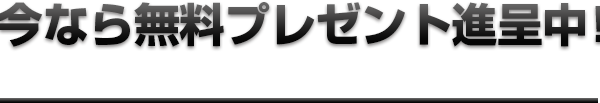 今なら無料プレゼント進呈中！